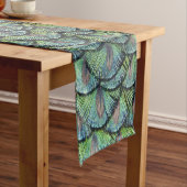 Peacock Feathers Table Runner Korte Tafelloper (Voorbeeld)