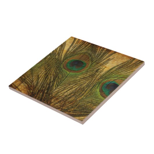 Peacock Feathers Tegeltje (Zijkant)