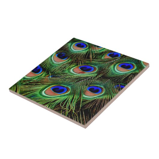 Peacock Feathers Tegeltje (Zijkant)