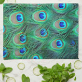 Peacock Feathers Theedoek (Gevouwen)