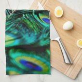 Peacock Feathers Theedoek (Quarter Fold)
