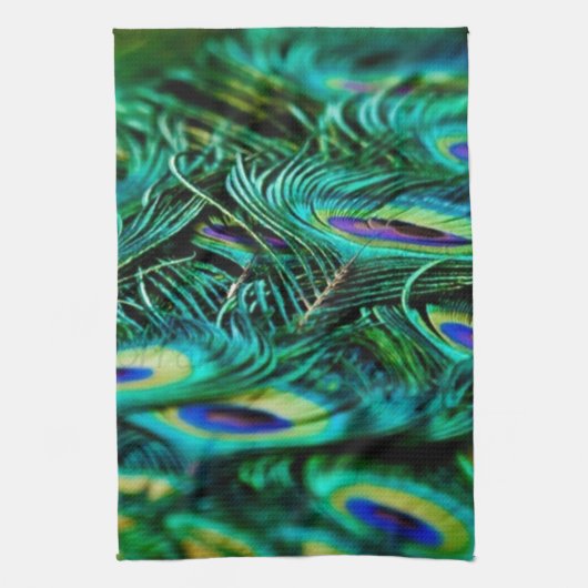 Peacock Feathers Theedoek (Verticaal)