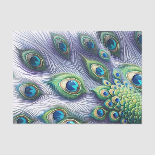 Peacock Feathers Tissuepapier (Voorkant)