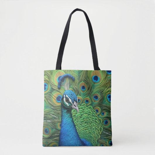 Peacock Feathers Tote Bag (Voorkant)