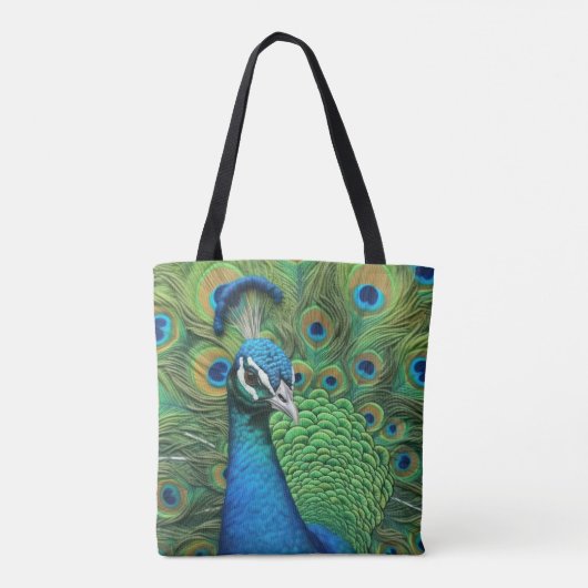 Peacock Feathers Tote Bag (Achterkant)