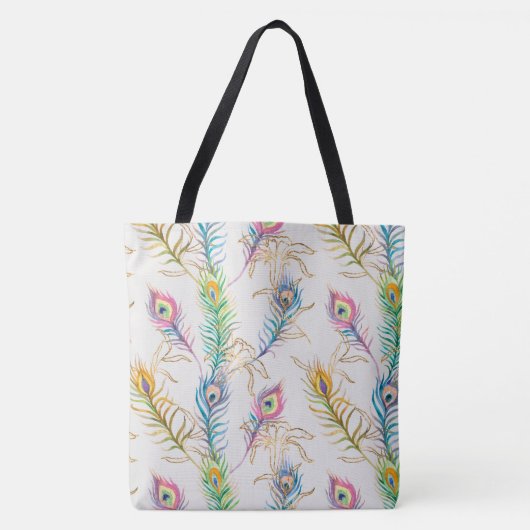Peacock Feathers Tote Bag (Voorkant)