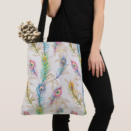 Peacock Feathers Tote Bag