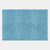 Peacock Feathers Turquoise Blue Glitter Inpakpapier Vel (Voorkant 2)