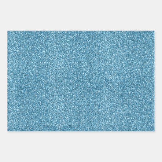 Peacock Feathers Turquoise Blue Glitter Inpakpapier Vel (Voorkant 2)