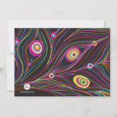 Peacock Feathers Uitnodiging (Achterkant)