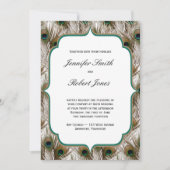 Peacock Feathers Uitnodiging tot het indienen van  (Voorkant)