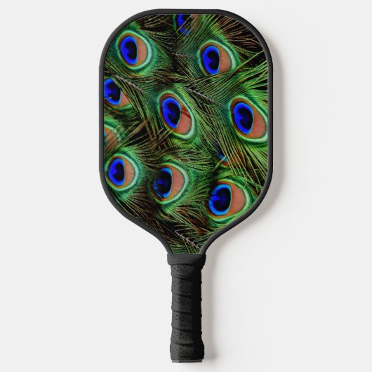 Peacock Feathers Uniek Fun Pickleball Paddle (Voorkant)