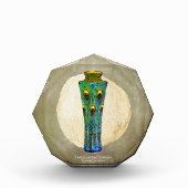 Peacock Feathers vaas meesterwerk uit 1900 Fotoblokken (Voorkant)