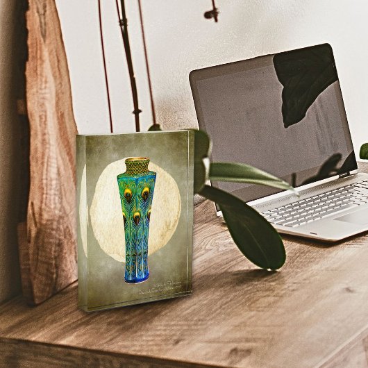 Peacock Feathers vaas meesterwerk uit 1900 Fotoblokken