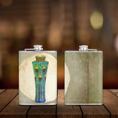 Peacock Feathers vaas meesterwerk uit 1900 Heupfles