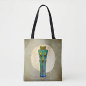 Peacock Feathers vaas meesterwerk uit 1900 Tote Bag (Voorkant)