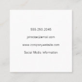 Peacock Feathers Vierkante Visitekaartje (Achterkant)