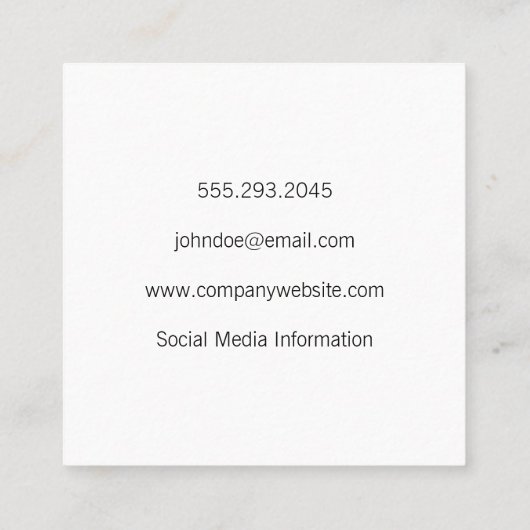 Peacock Feathers Vierkante Visitekaartje (Achterkant)