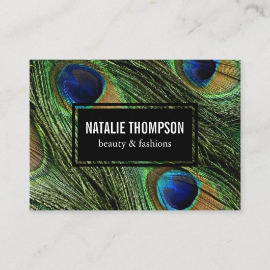Peacock Feathers Visitekaartje (Voorkant)