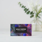 Peacock Feathers Visitekaartje (Staand voorkant)