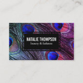 Peacock Feathers Visitekaartje (Voorkant)