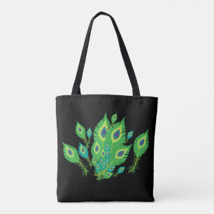 Peacock Feathers Vogels in pacock MODE Tote Bag