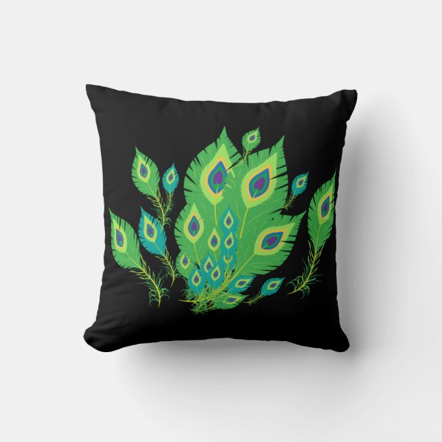 Peacock Feathers | Vogels in pacock | NATUUR Kussen (Voorkant)