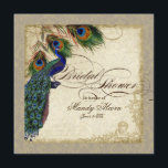 Peacock & Feathers Vrijgezellenfeest Invite Taupe Kaart<br><div class="desc">PAPIERSELECTIE: Dit is te zien op "basispapier", een andere geweldige keuze zou zijn "metallisch ijs", een schoon wit, gepegyleerd schimmeloppervlak. Het zou ook mooi zijn op "Champagne Metallic" linen, vilt of een van de andere keuzes. KLEUR PALETTE: taupe, aqua blue, tan, royal blue, green, and roest. DESIGN: Dit antiek ,...</div>