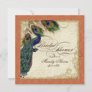 Peacock & Feathers Vrijgezellenfeest Nodig Sinaasa Kaart