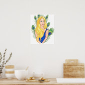 Peacock Feathers Wall Art Poster (16 x 20 inch) (Keuken)