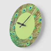 Peacock Feathers Wall Clock Grote Klok (Hoek)