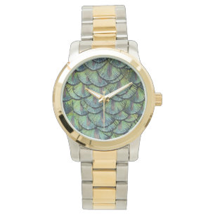 Peacock Feathers Watch Horloge