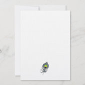 Peacock Feathers Weddenschap Kaart (Achterkant)