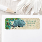  Peacock Feathers Wedding Etiket (Insitu)