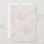 Peacock Feathers Wedding Kaart (Achterkant)