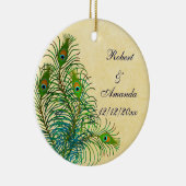 Peacock Feathers  Wedding Ornament (Rechts)