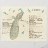 Peacock Feathers Wedding Programme (Achterkant)