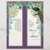 Peacock, Feathers - Wedding Programme (Voorkant)