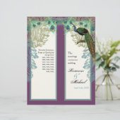  Peacock, Feathers - Wedding Programme (Staand voorkant)