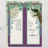  Peacock, Feathers - Wedding Programme (Voorkant / Achterkant)