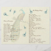Peacock Feathers Wedding Programme (Achterkant)