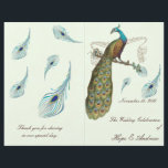 Peacock Feathers Wedding Programme<br><div class="desc">zie meer  vredestichtende vogelproducten Peacock Wedding Invitations  Art Nouveau Peacock Bird Parade Wedding - zie meer  vogelproducten  Paisley Peacock Colors of Fuchsia and Limoen Paisley Wedding Invitation - Paisley Peacock Colors Wedding Invitations,  RSVP,  Save the Date and Direction of Reception Cards. RSVP & Place Cards RSVP & Place Cards</div>