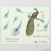 Peacock Feathers Wedding Programme (Voorkant)