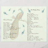 Peacock Feathers Wedding Programme (Achterkant)