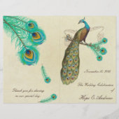 Peacock Feathers Wedding Programme 2 (Voorkant)