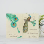 Peacock Feathers Wedding Programme 2 (Staand voorkant)