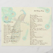 Peacock Feathers Wedding Programme 2 (Achterkant)
