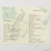 Peacock Feathers Wedding Programme 3 (Achterkant)