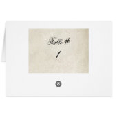 Peacock Feathers Wedingstabel Tent Card (Achterkant Horizontaal)