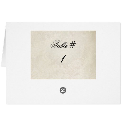 Peacock Feathers Wedingstabel Tent Card (Achterkant Horizontaal)